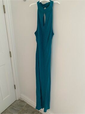 Teal Halter Maxi Dress - Brand Not Shown